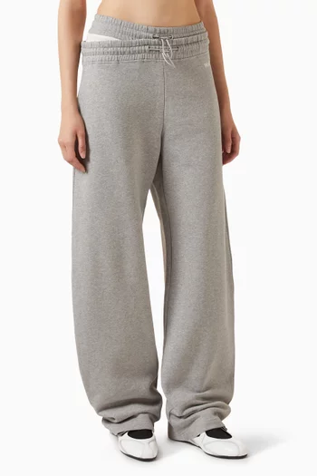 Asymmetric-waistband Sweatpants in Cotton Jersey
