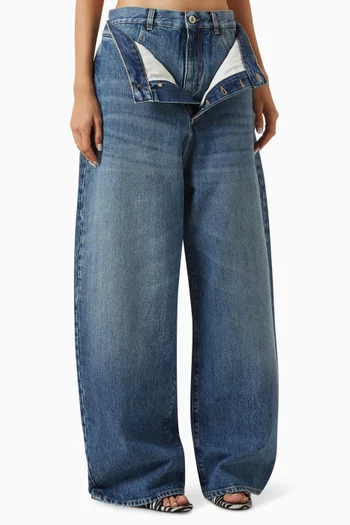 Double-waistband Jeans in Denim