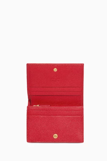 VLogo Signature Wallet in Grainy Calfskin