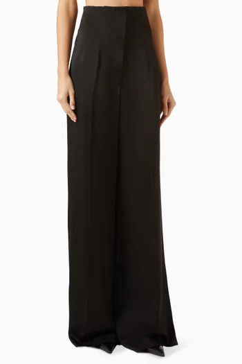 Wide-leg Pants in Satin