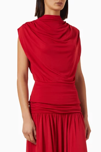 Draped Top in Viscose-jersey