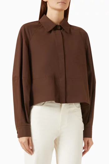 Boxy-fit Shirt in Cotton-cashmere