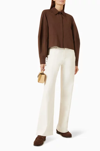 Straight-fit Pants in Cotton Gabardine