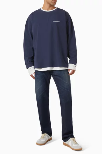 Layered Logo Sweatshirt in Cotton