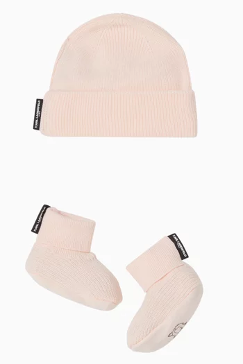 Choupette Beanie & Booties Set in Cotton
