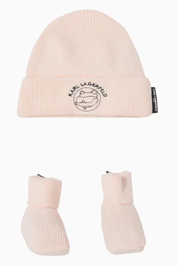 Choupette Beanie & Booties Set in Cotton