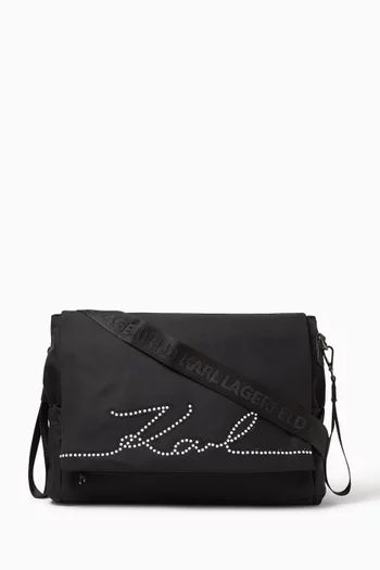 Logo Changing Bag in Nylon