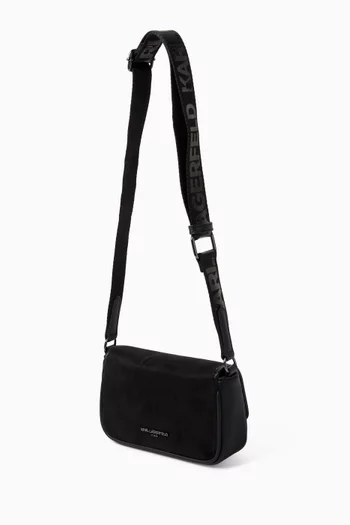 Embellished Logo Crossbody Bag