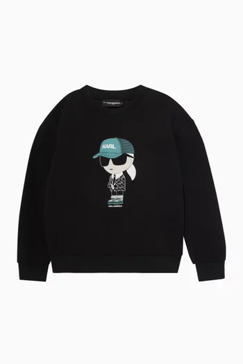 Graphic Sweatshirt in Cotton-blend