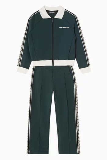 Logo Zip Sweater in Cotton-blend