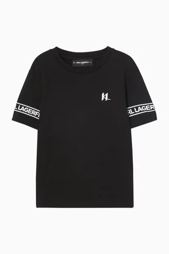 Logo T-Shirt in Cotton Pique