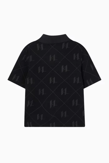 Logo Polo Shirt in Cotton Pique