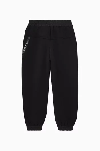 Logo Print Track Pants in Double Jersey
