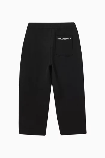 Logo Drawstring Pants in Double Jersey Pique