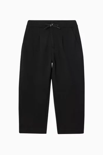 Logo Drawstring Pants in Double Jersey Pique