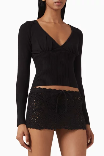 Arlo Crochet Knit Sweater
