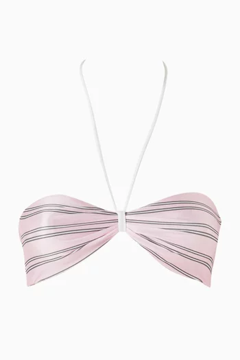 Rumi Reversible Bandeau Bikini Top in Satin