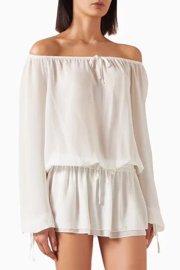 x Paige Lorenze Forever Yours Mini Dress in Chiffon