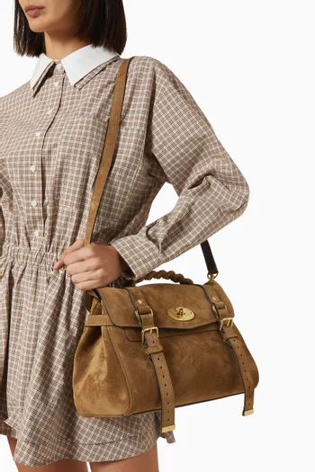 Alexa Top-handle Bag in Suede