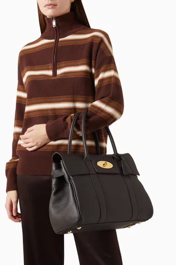 Medium Bayswater Top-handle Bag in Grained Leather