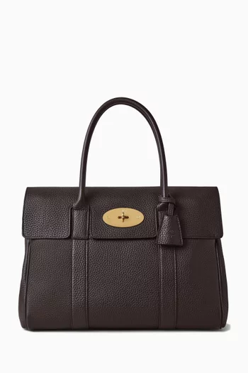 Medium Bayswater Top-handle Bag in Grained Leather
