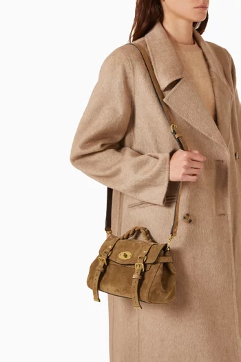 Mini Alexa Crossbody Satchel Bag in Suede