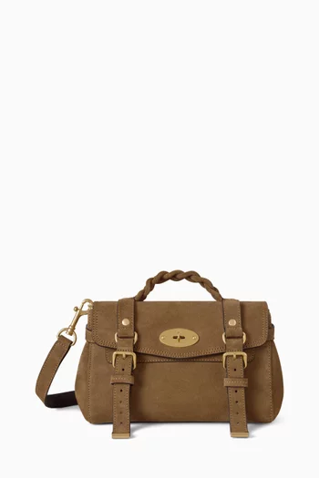Mini Alexa Crossbody Satchel Bag in Suede