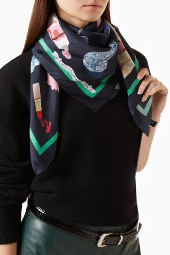 Handcrafted Square Scarf in Silk