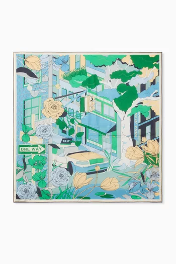 Overgrown City Square Scarf in Silk