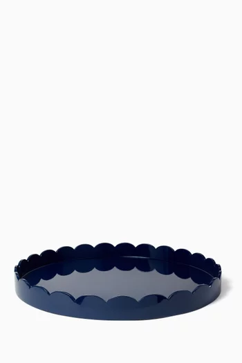 Large Round Scalloped Tray, 20 x 20