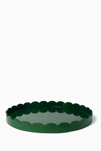 Large Round Scalloped Tray, 20 x 20