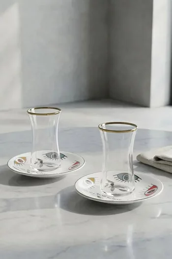 Supernatural Turkish Tea Cup Set, Set of 6