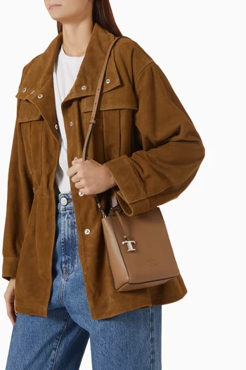 Micro Tote Bag in Leather