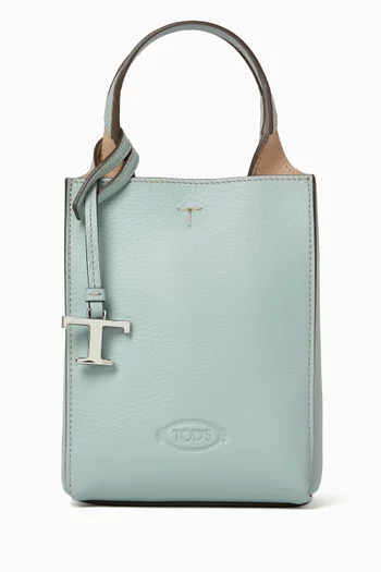 Micro Tote Bag in Leather
