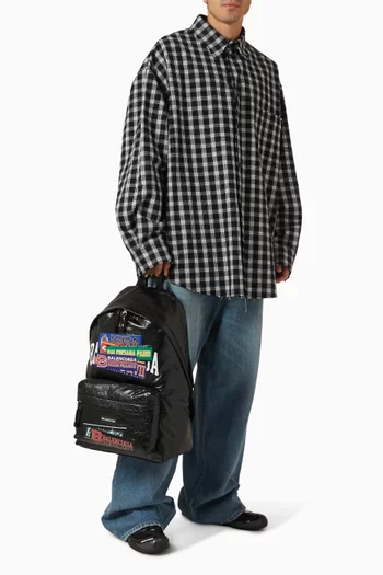 Explorer Bumper Stickers Backpack in Arena Lambskin