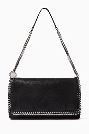 Medium Falabella Flap Shoulder Bag in Eco Shaggy Deer