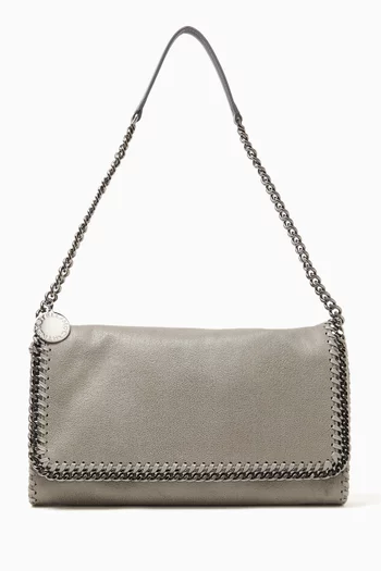 Medium Falabella Flap Shoulder Bag in Eco Shaggy Deer