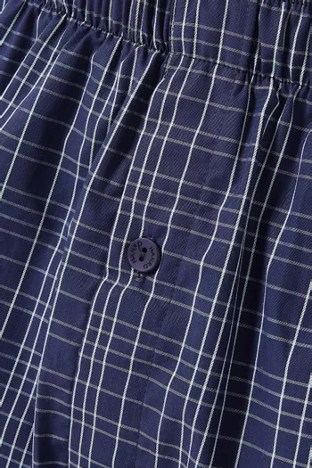 Checked-print Boxers in Cotton