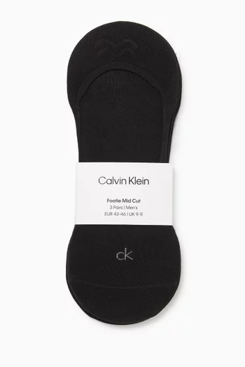 Logo Invisible Socks, Set of 3