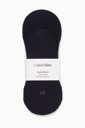 Logo Invisible Socks, Set of 3