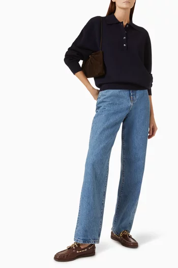 Polo Sweater in Merino Wool