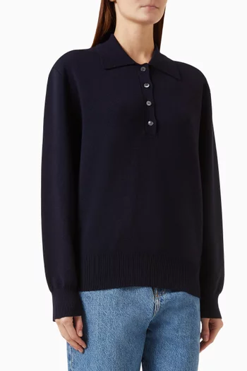 Polo Sweater in Merino Wool