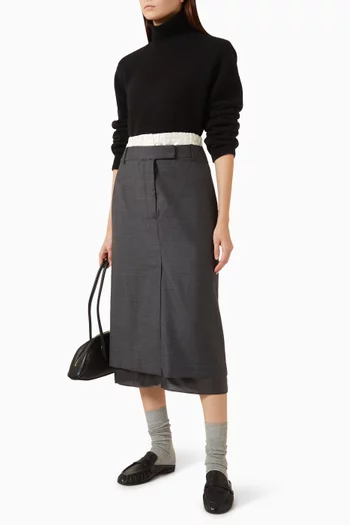 Statement-shoulder Turtleneck Sweater