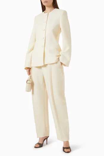 Puck Sculptural Tailored Pants in Wool & Mohair