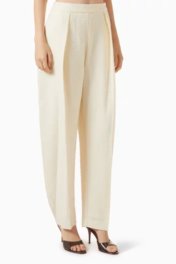 Puck Sculptural Tailored Pants in Wool & Mohair