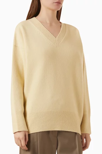 Classic V-neck Sweater in Wool