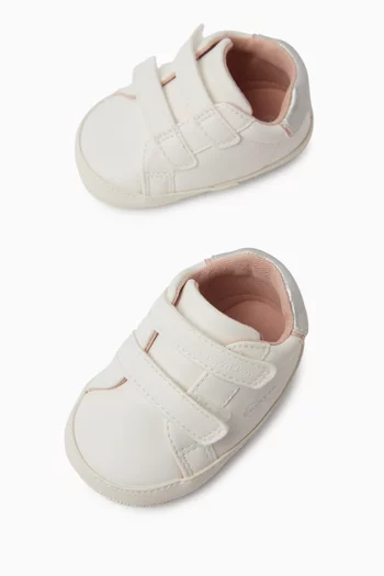 Double Velcro Sneakers in Faux Leather
