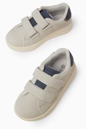 Velcro Sneakers in Faux Leather