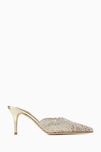 Positano 75 Mules in Lace