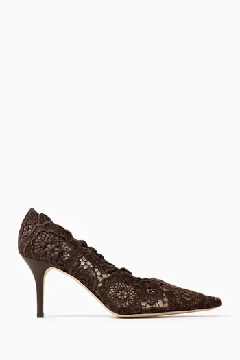 Como 75 Pumps in Crochet Lace